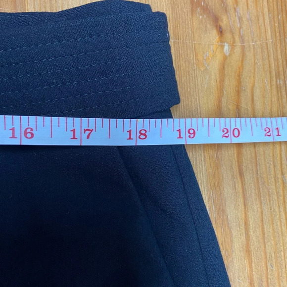 Womans Dress Pant Removable Belt w/ Stitch Detail Slim Leg Black Size 12 - Picture 6 of 10